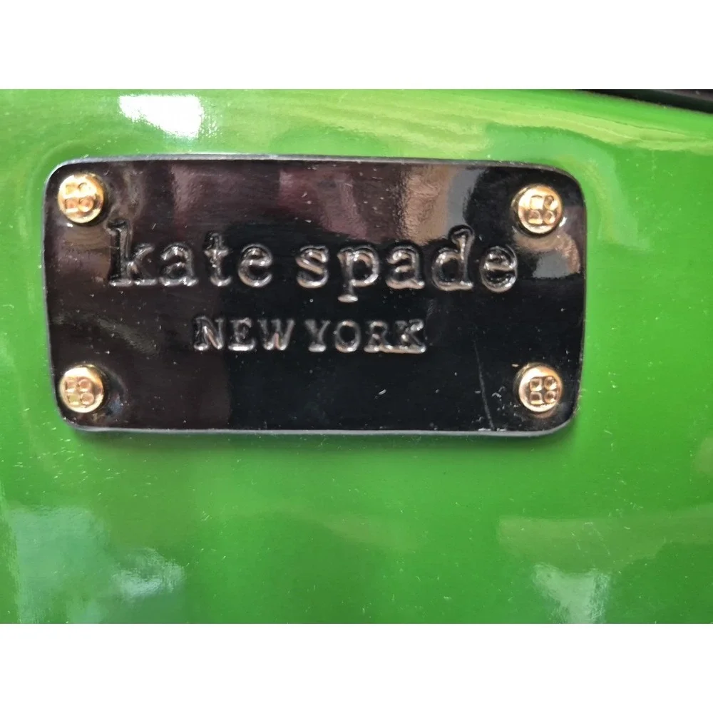 Kate Spade Emerald Green Patent leather Duchess Boarding Bag Carry On RARE‎